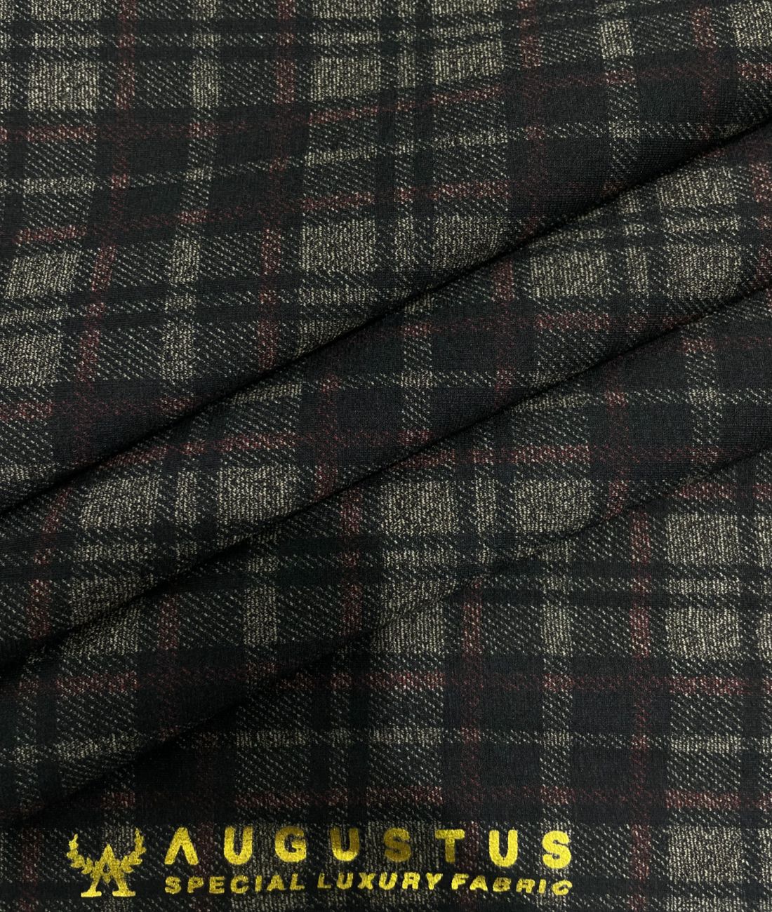 Augustus Luxury Checks Stretchable Suiting Fabric for Suits & Blazers - Tepchi Men