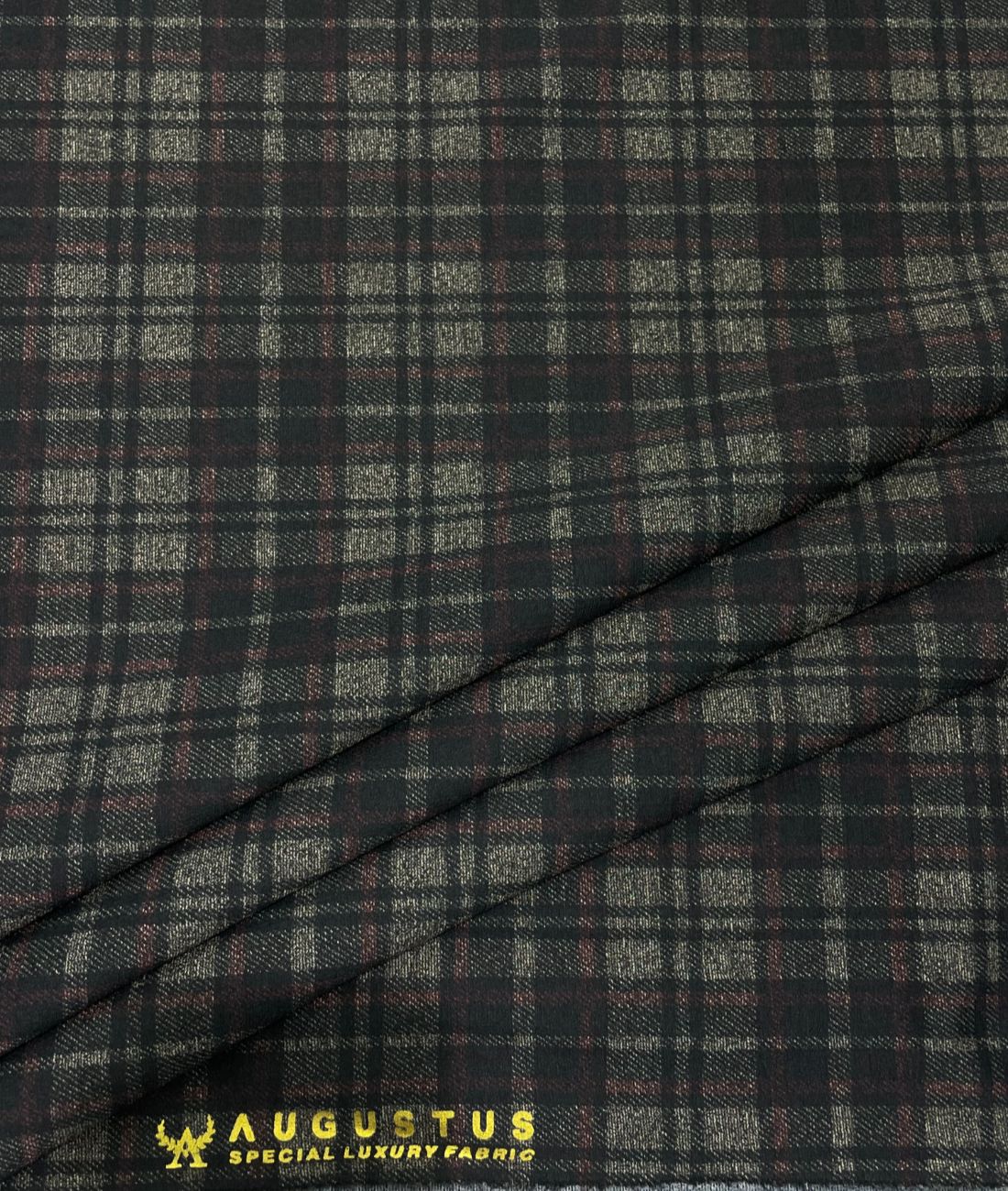 Augustus Luxury Checks Stretchable Suiting Fabric for Suits & Blazers - Tepchi Men