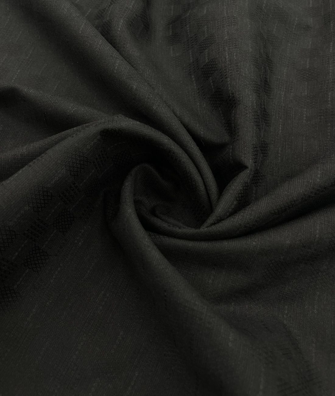 Black Jacquard Linen Fabric for Shirt & Kurta - Tepchi Men