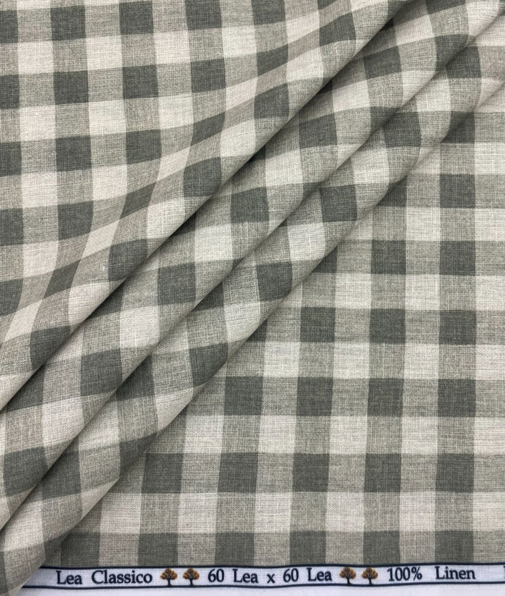 Blocks Patterned Linen Fabric for Shirt & Kurta - Tepchi Men