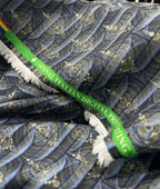 Blue & Gold Elegance Printed Anti Wrinke Cotton Fabric for Men's Shirts & Kurta - Tepchi Men