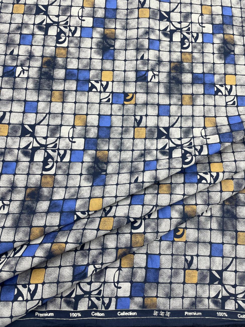 Brunello Ferragamo Abstract Print Fabric for Men's Shirt - Tepchi Men
