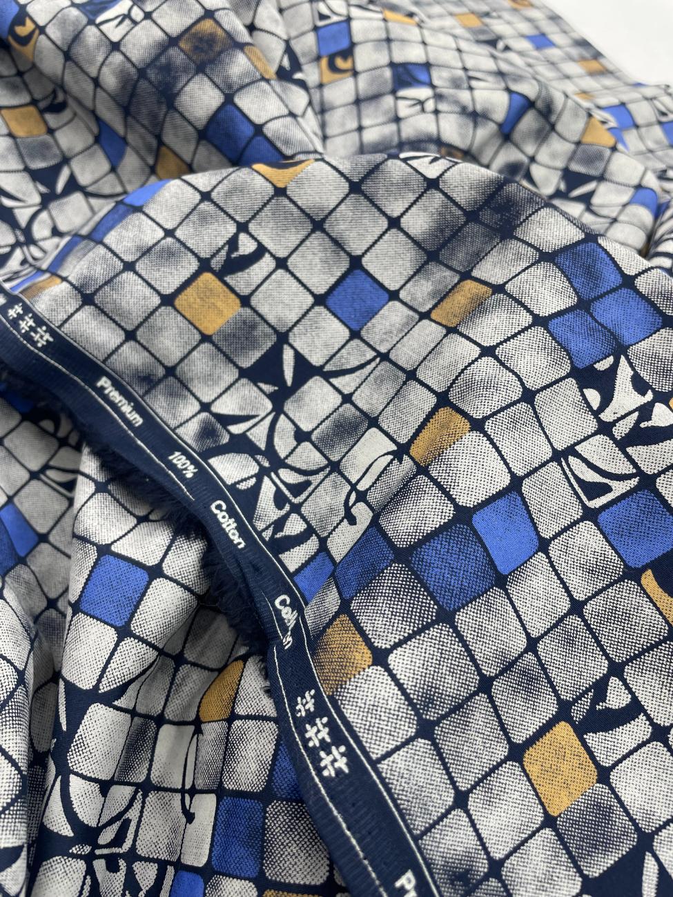 Brunello Ferragamo Abstract Print Fabric for Men's Shirt - Tepchi Men