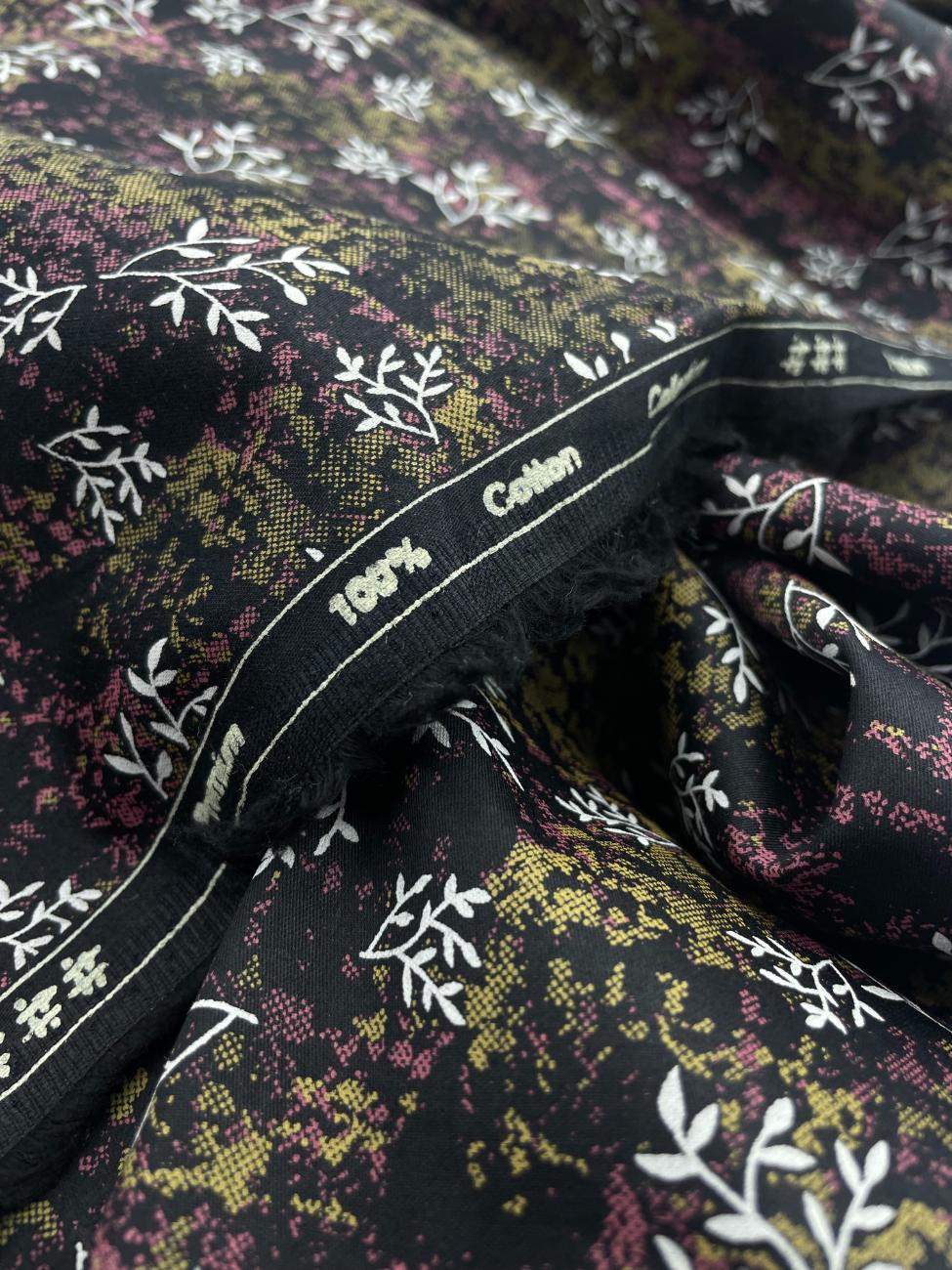 Brunello Ferragamo Floral Dark Print Giza Cotton Fabric - Tepchi Men