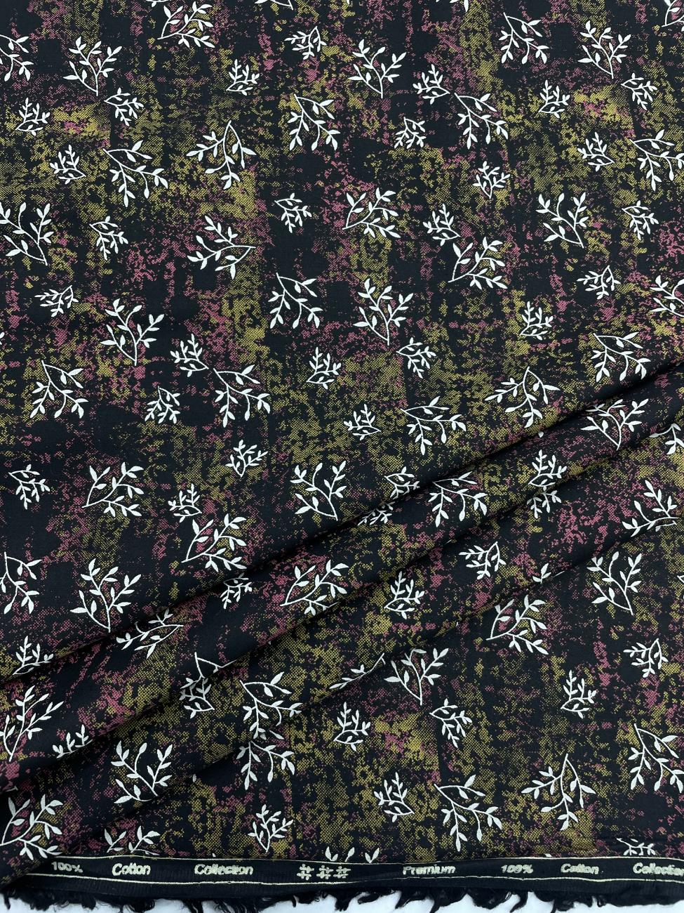 Brunello Ferragamo Floral Dark Print Giza Cotton Fabric - Tepchi Men