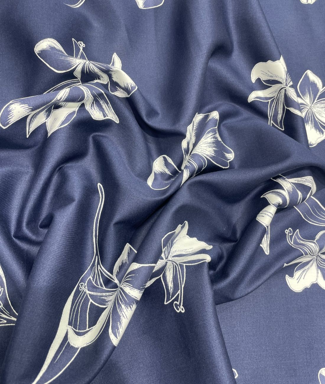 Brunello Ferragamo Flower Print Premium Giza Cotton Fabric for Men's Shirt - Tepchi Men