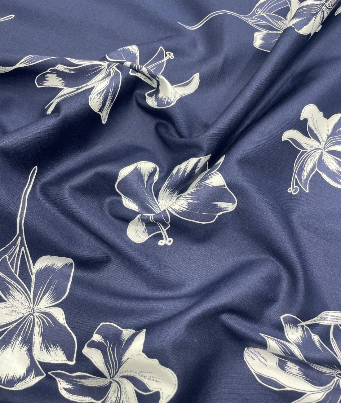 Brunello Ferragamo Flower Print Premium Giza Cotton Fabric for Men's Shirt - Tepchi Men