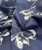 Brunello Ferragamo Flower Print Premium Giza Cotton Fabric for Men's Shirt - Tepchi Men