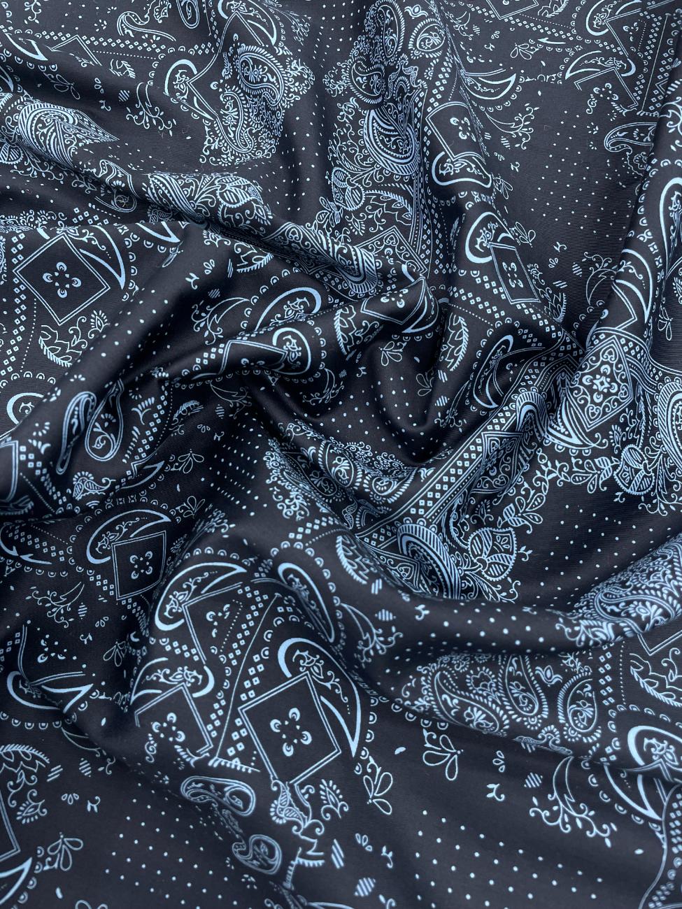Brunello Ferragamo Italian Paisley Printed Luxury Giza Cotton Fabric - Tepchi Men