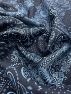 Brunello Ferragamo Italian Paisley Printed Luxury Giza Cotton Fabric - Tepchi Men