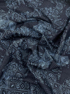 Brunello Ferragamo Italian Paisley Printed Luxury Giza Cotton Fabric - Tepchi Men