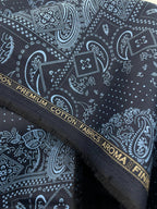 Brunello Ferragamo Italian Paisley Printed Luxury Giza Cotton Fabric - Tepchi Men