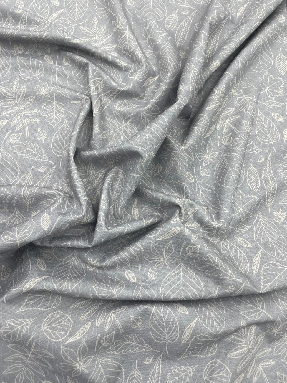 Brunello Ferragamo Leaves Print Giza Cotton Fabric for Men's Shirt - Tepchi Men