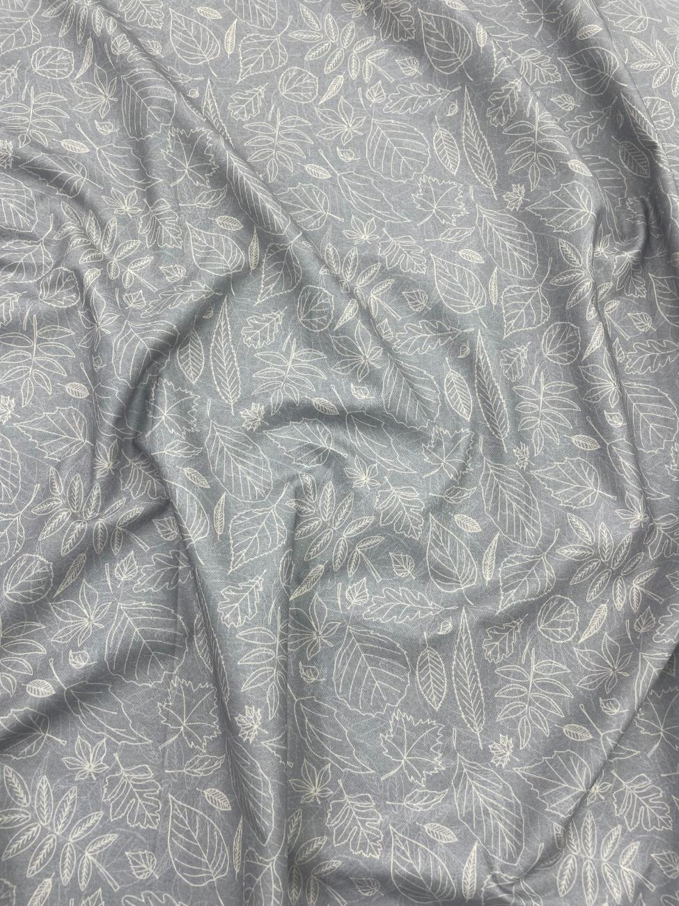 Brunello Ferragamo Leaves Print Giza Cotton Fabric for Men's Shirt - Tepchi Men