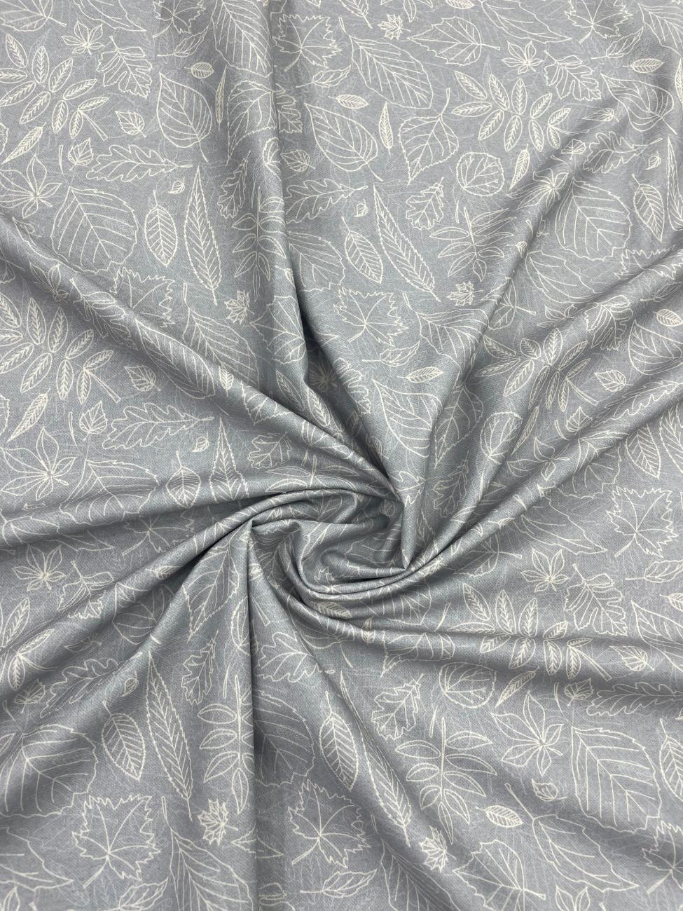 Brunello Ferragamo Leaves Print Giza Cotton Fabric for Men's Shirt - Tepchi Men