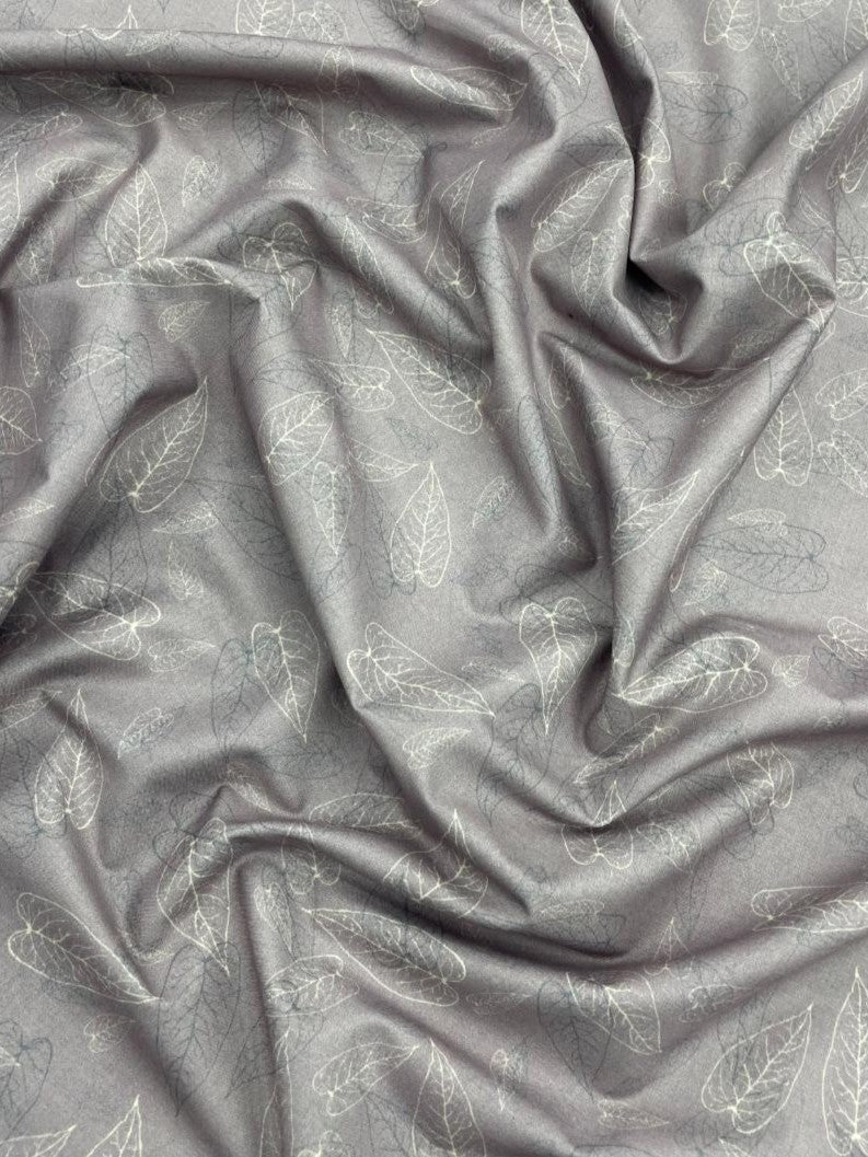 Brunello Ferragamo Leaves Print Premium Cotton Fabric for Shirt - Tepchi Men