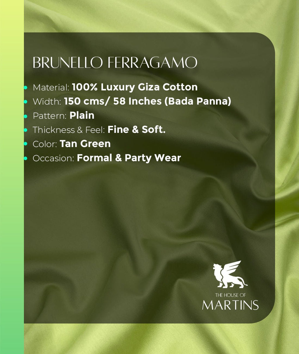 Brunello Ferragamo Luxury Smooth Giza Cotton Fabric for Men's - Tepchi Men