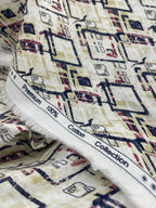 Brunello Ferragamo Printed Luxury Giza Cotton Fabric for Men's Shirt - Tepchi Men