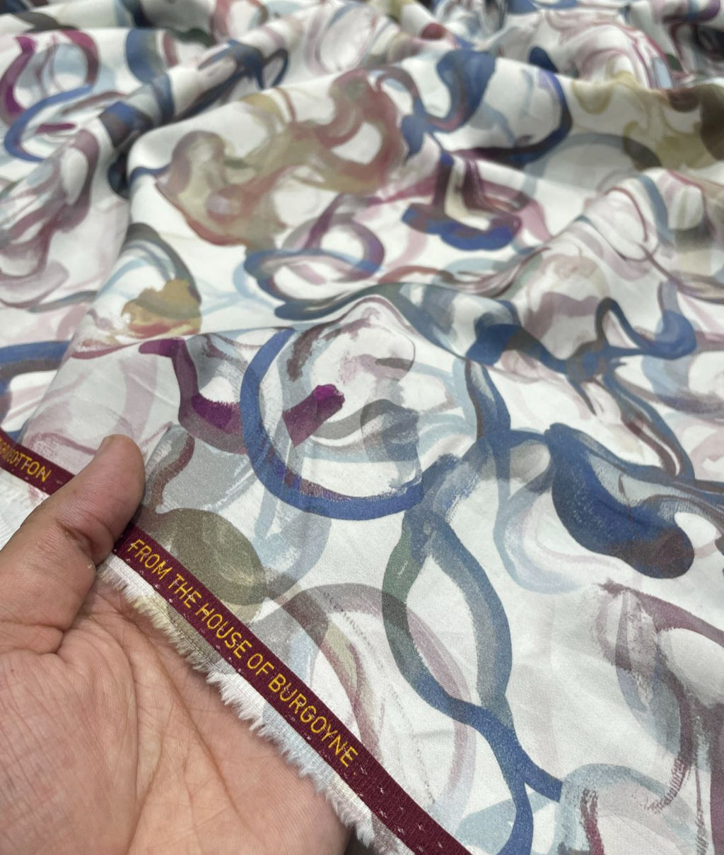 Burgoyne Exotic Printed Luxury Giza Cotton Fabric - Tepchi Men