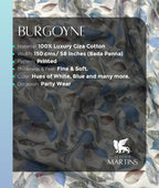 Burgoyne Floral Print Premium Giza Cotton Fabric for Men's Shirt - Tepchi Men