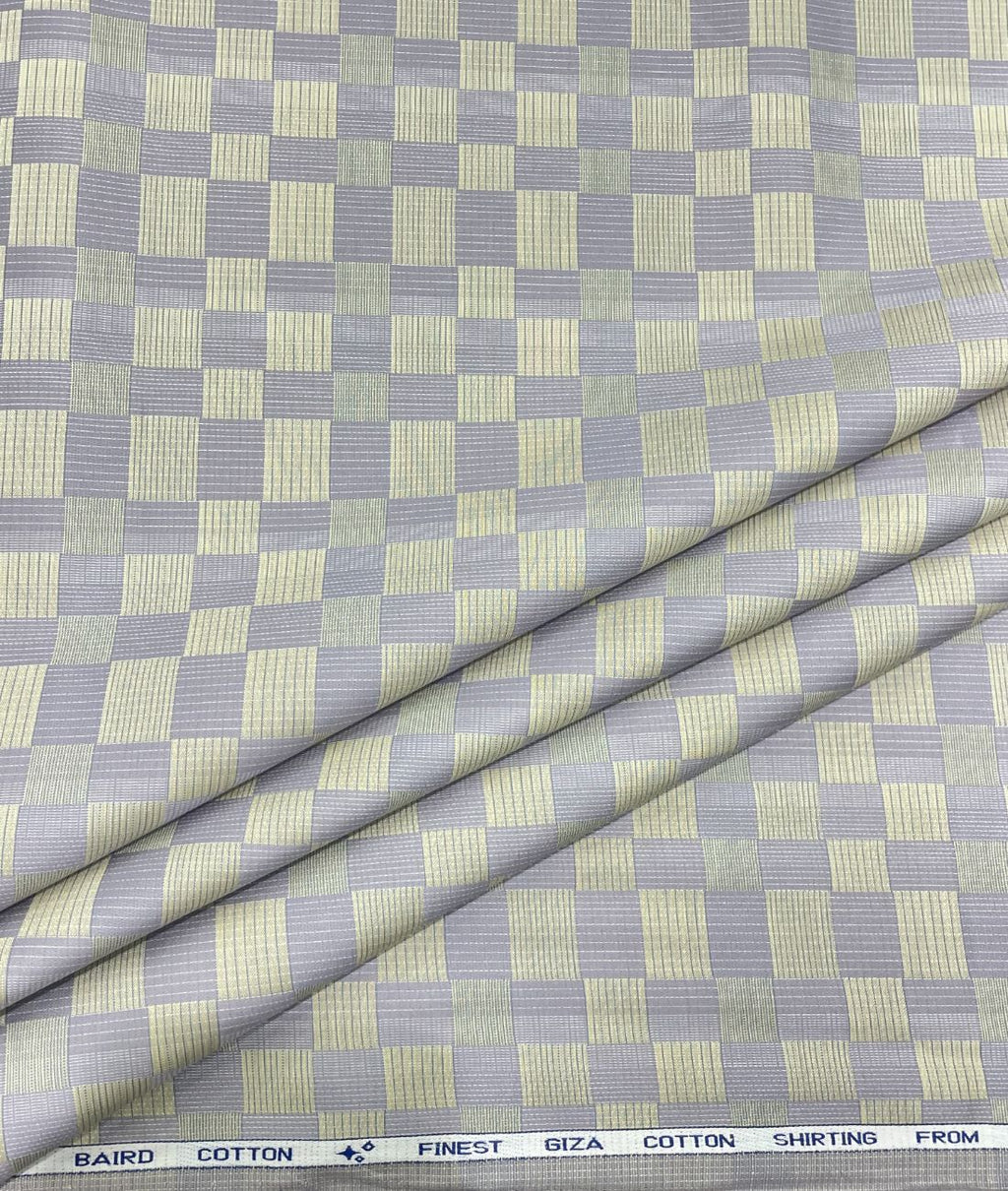 Burgoyne Luxury Blocks Checks Pattern Giza Cotton Fabric for Men's Shirt - Tepchi Men