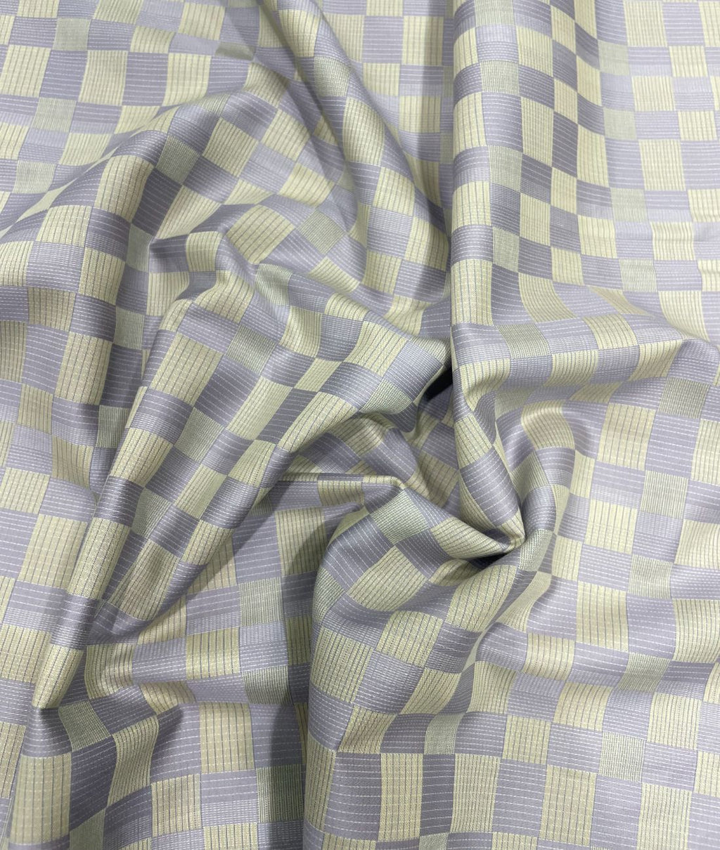 Burgoyne Luxury Blocks Checks Pattern Giza Cotton Fabric for Men's Shirt - Tepchi Men