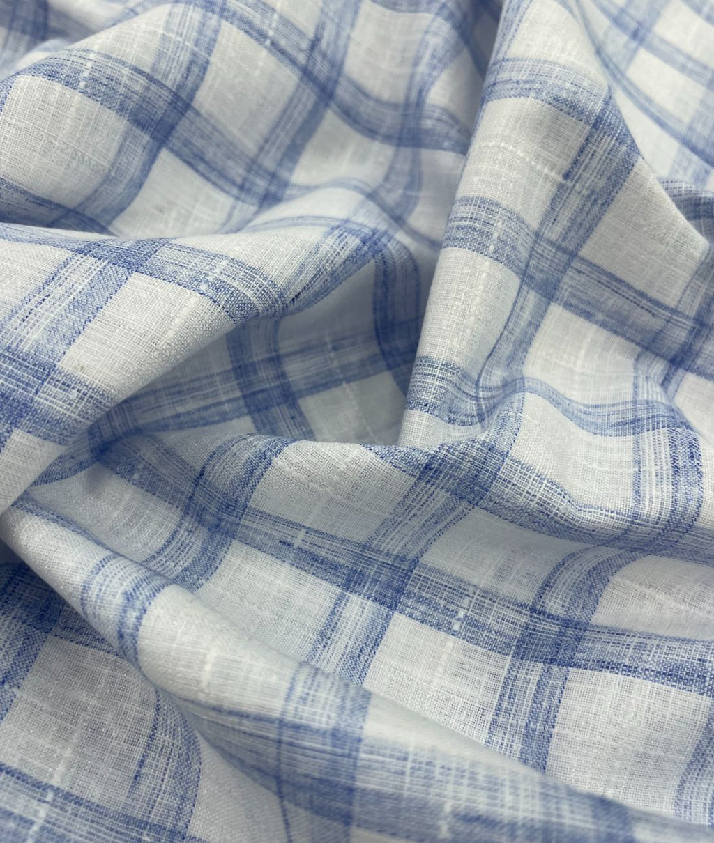 Checkered Linen Fabric for Shirt & Kurta - Tepchi Men