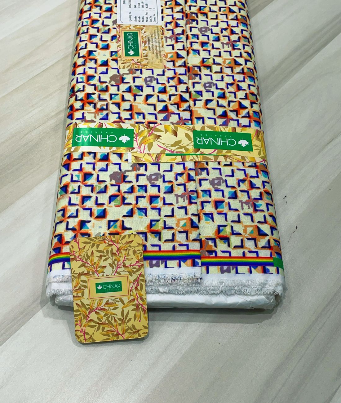Crisp Patterned Printed Anti Wrinke Cotton Fabric for Men's Shirts & Kurta - Tepchi Men