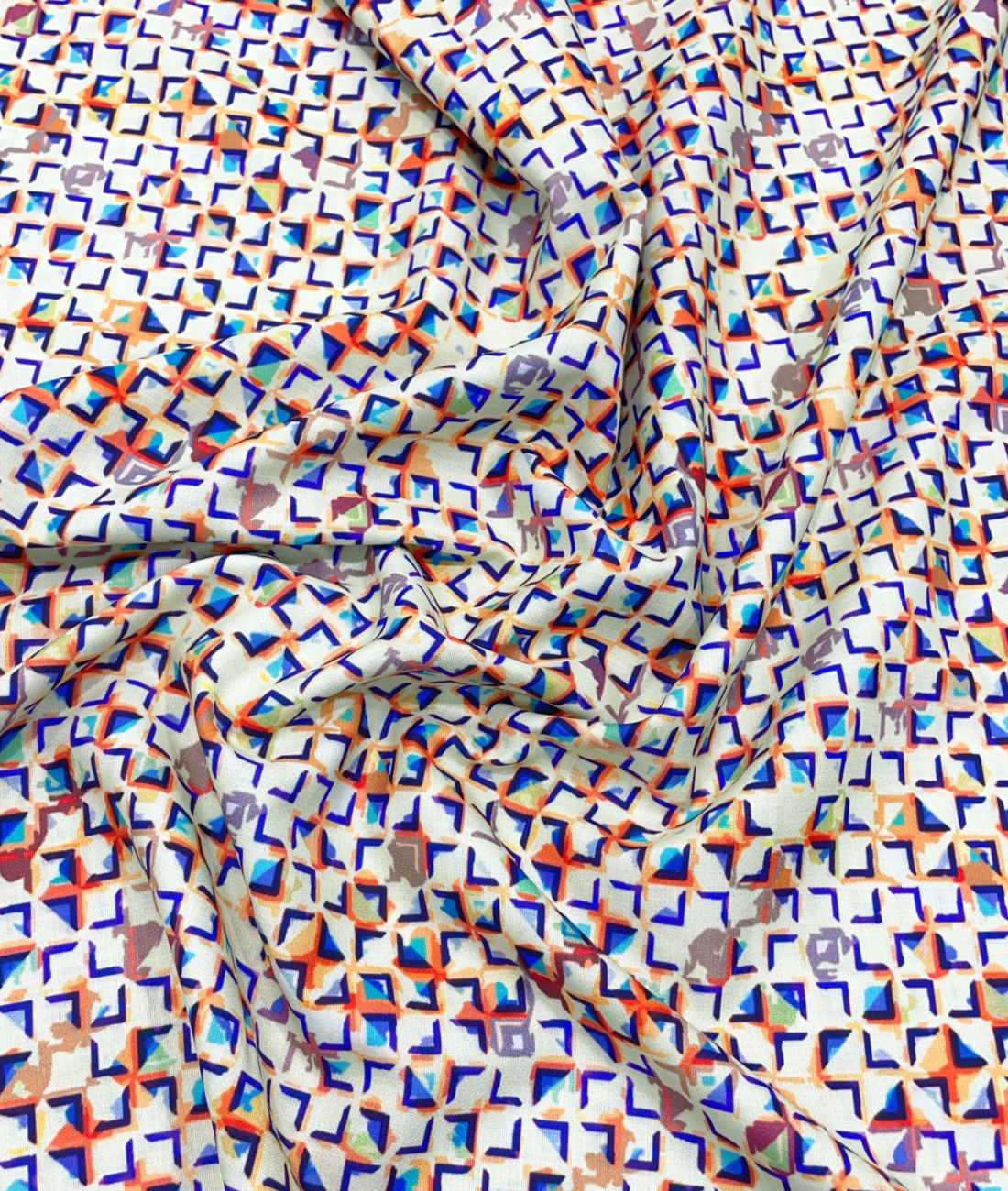 Crisp Patterned Printed Anti Wrinke Cotton Fabric for Men's Shirts & Kurta - Tepchi Men