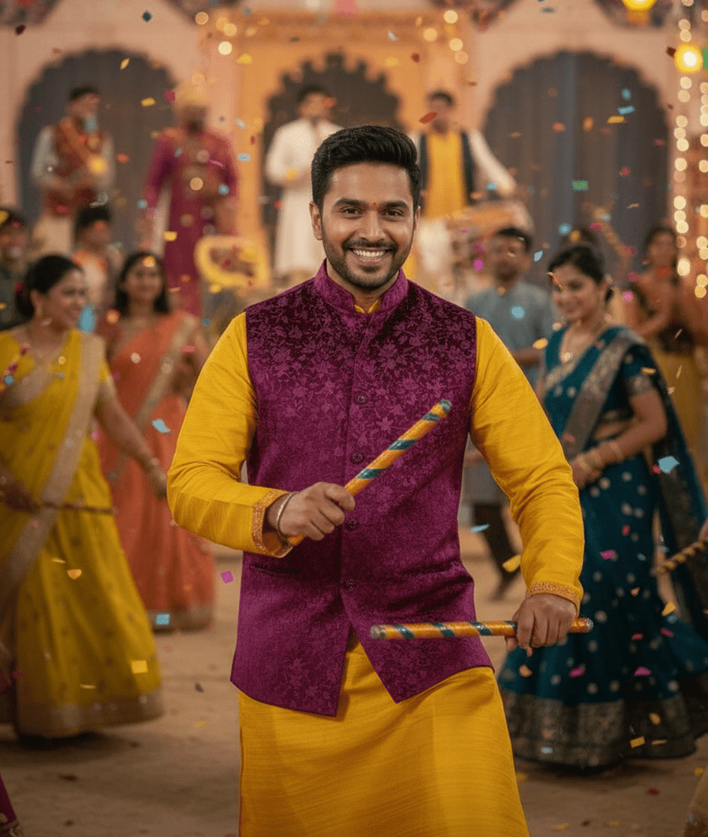 Designer Kurta & Sadri Set for Wedding Wear - Tepchi Men