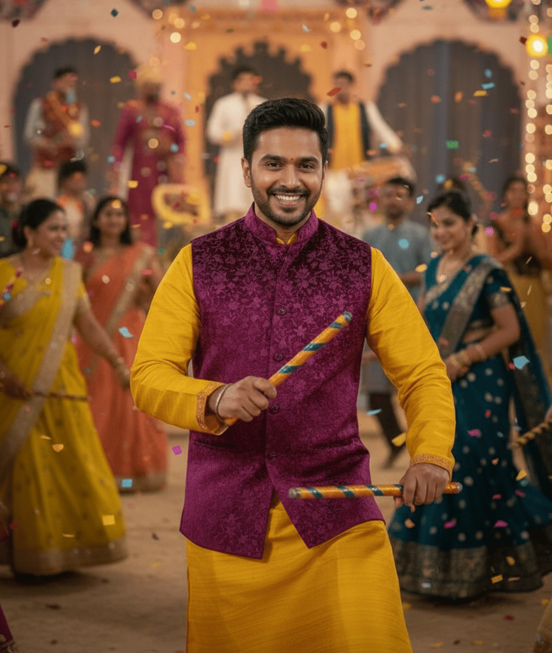 Designer Kurta & Sadri Set for Wedding Wear - Tepchi Men