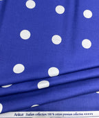 Designer Polka Dot Luxury Giza Cotton Shirt Fabric - Tepchi Men