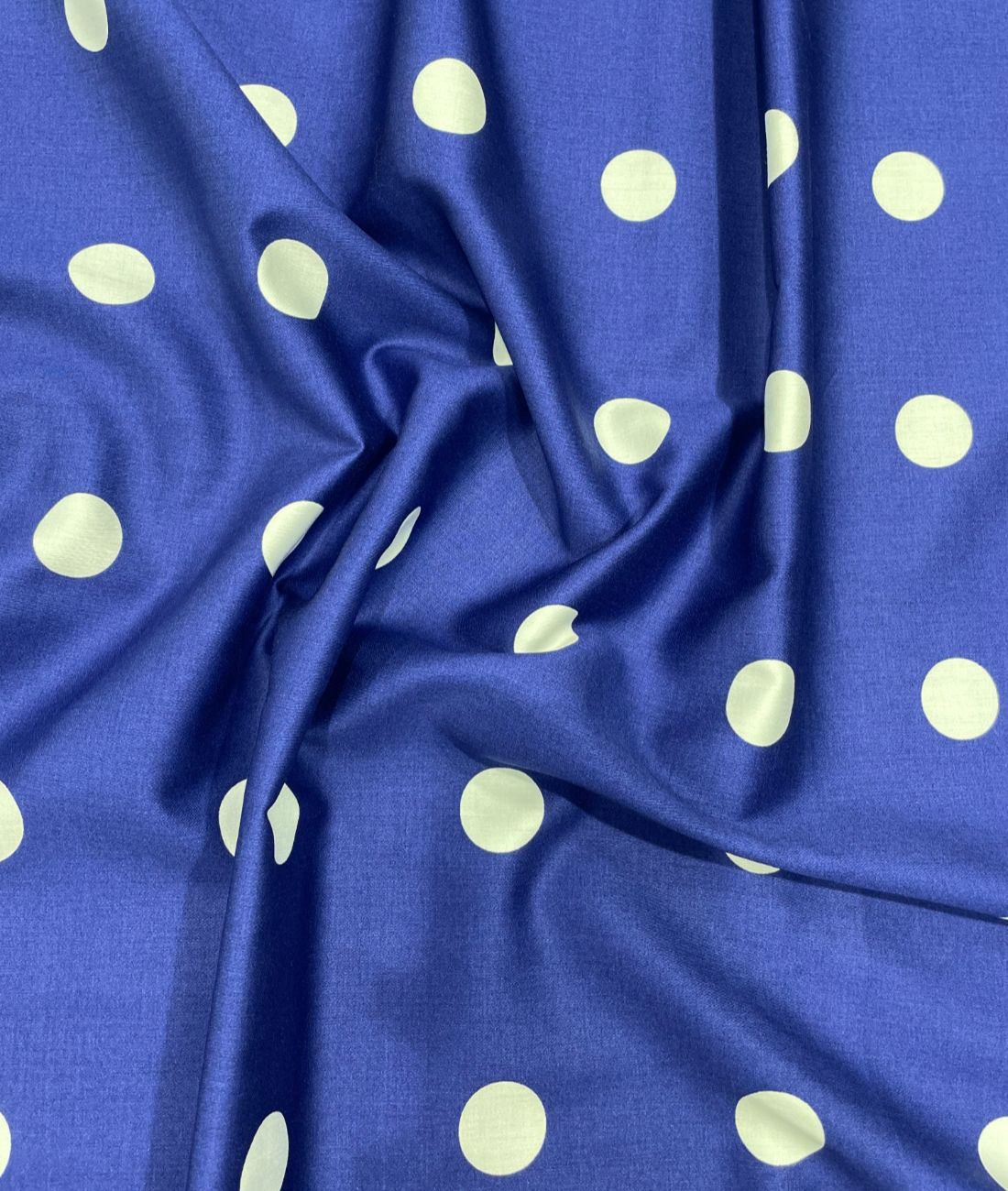 Designer Polka Dot Luxury Giza Cotton Shirt Fabric - Tepchi Men