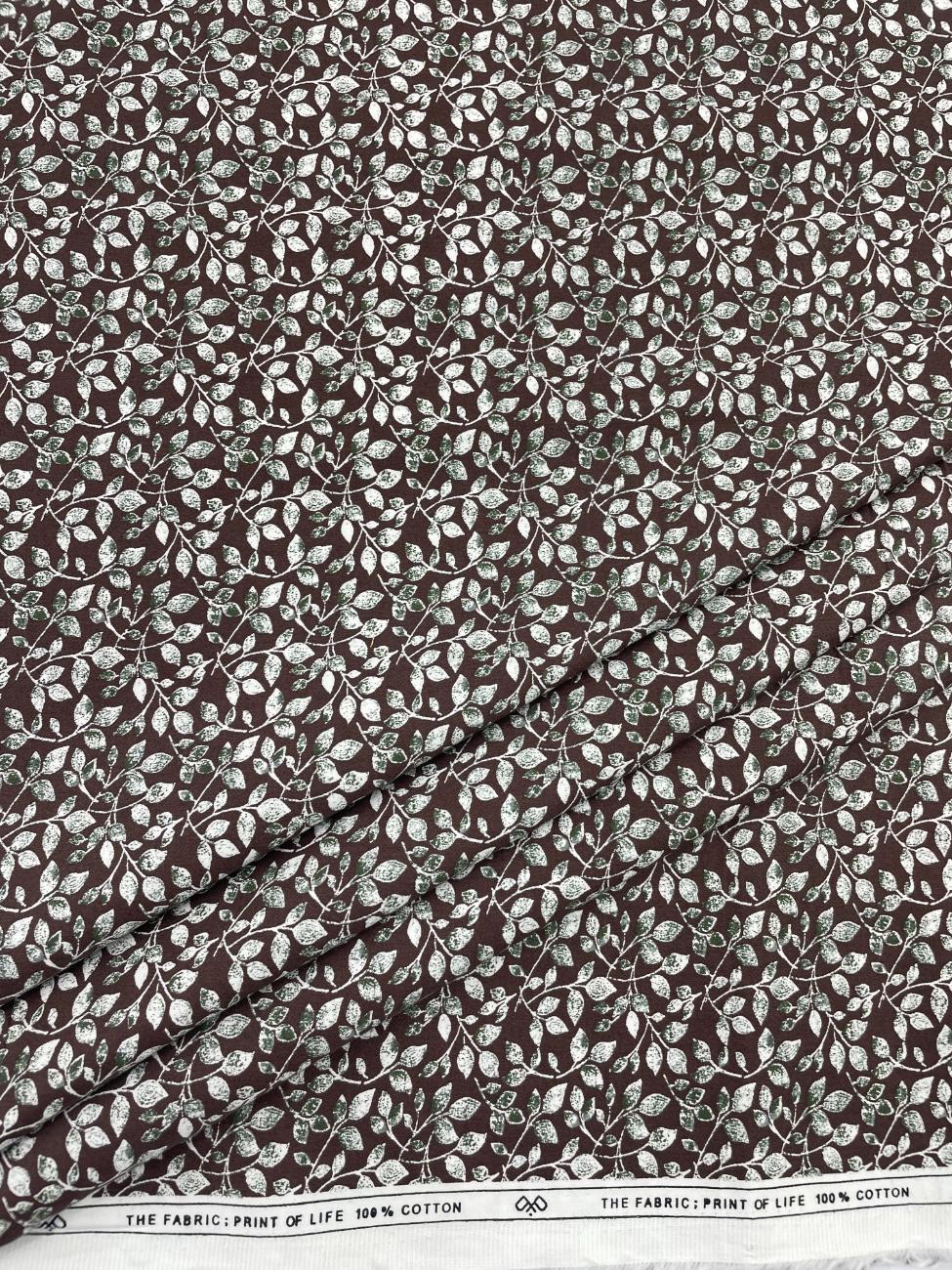 Floral Print Giza Cotton Fabric for Men's Shirt - Tepchi Men