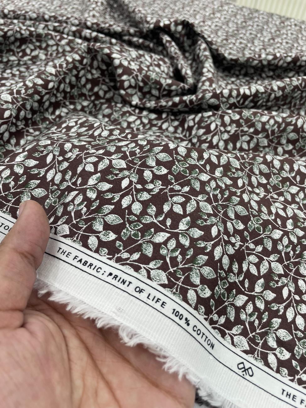 Floral Print Giza Cotton Fabric for Men's Shirt - Tepchi Men