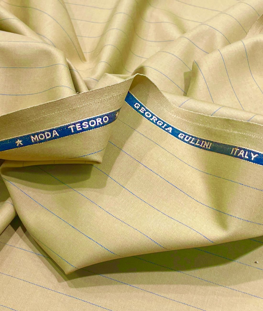Georgia Gullini Luxury Stripe Suiting Fabric - Tepchi Men