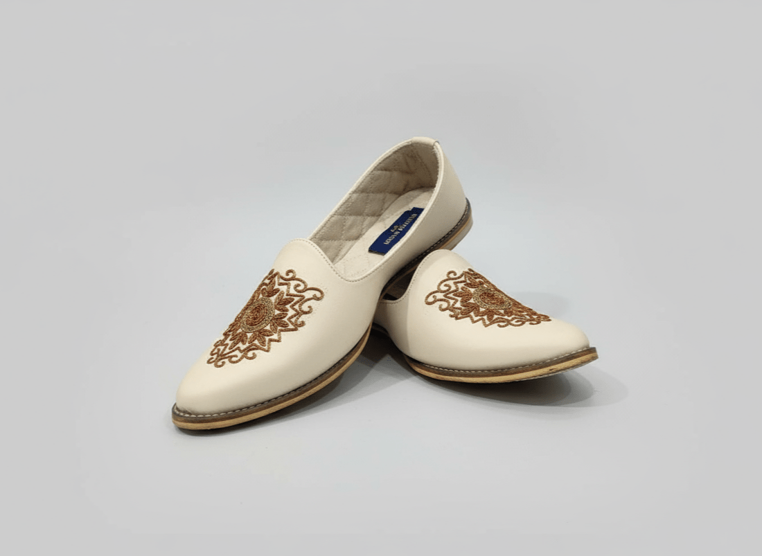 Hand Embroidered Luxury Wedding Mojari for Men - Tepchi Men