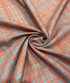 Heritage Check Printed Anti Wrinke Cotton Fabric for Men's Shirts & Kurta - Tepchi Men