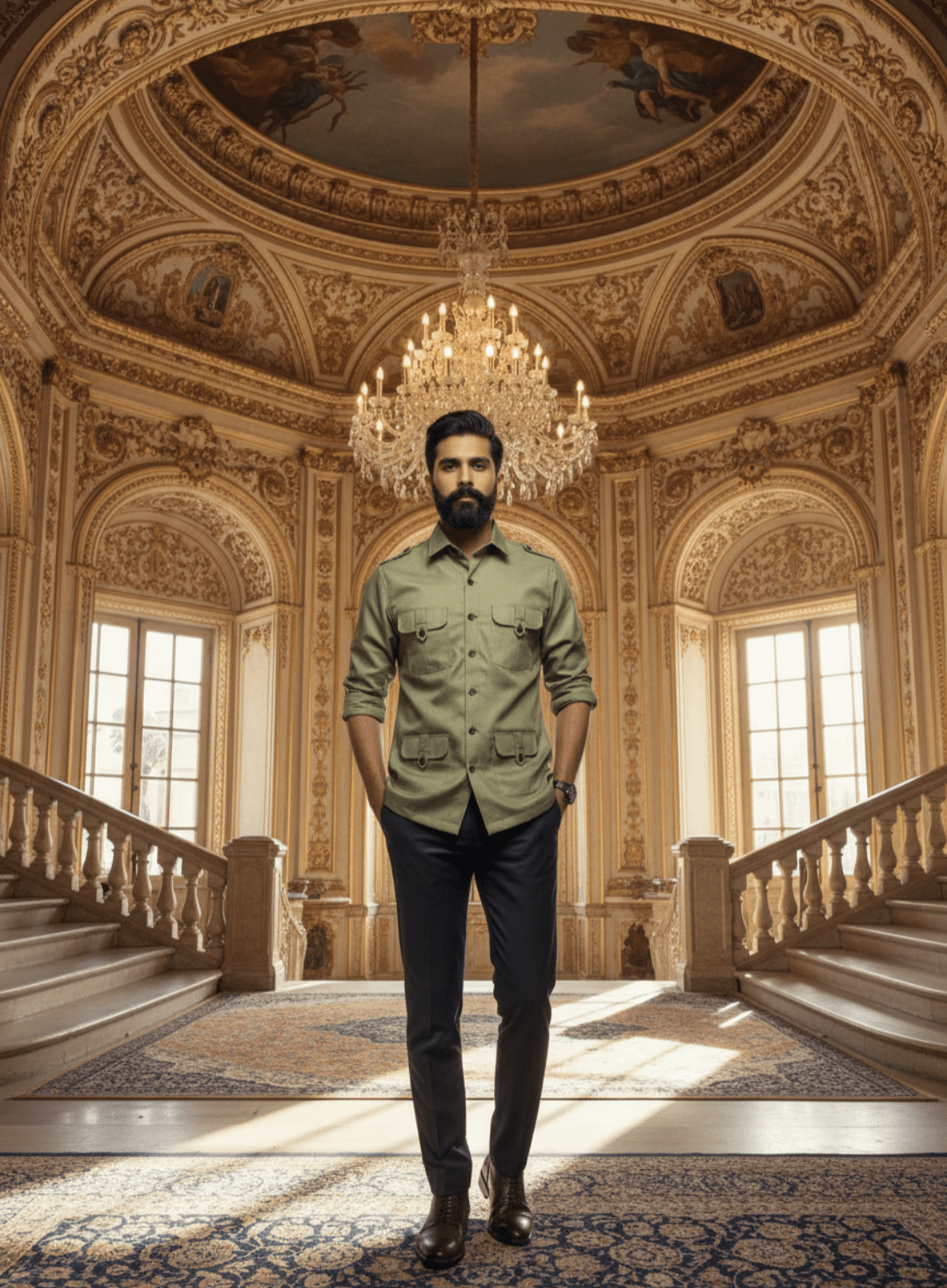 Hunting Shirt with 4 Pocket for Royal Event - Tepchi Men