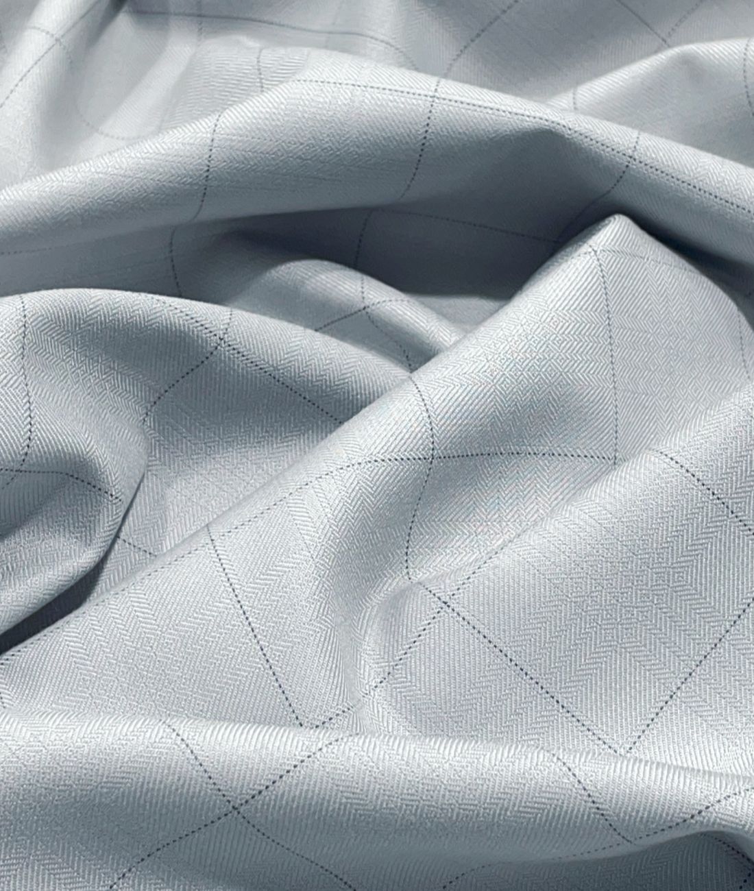 Italian Channel Light Grey Soft Feel Suiting Fabric - Tepchi Men