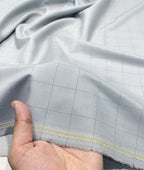Italian Channel Light Grey Soft Feel Suiting Fabric - Tepchi Men