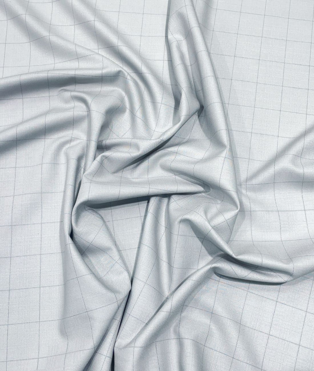Italian Channel Light Grey Soft Feel Suiting Fabric - Tepchi Men
