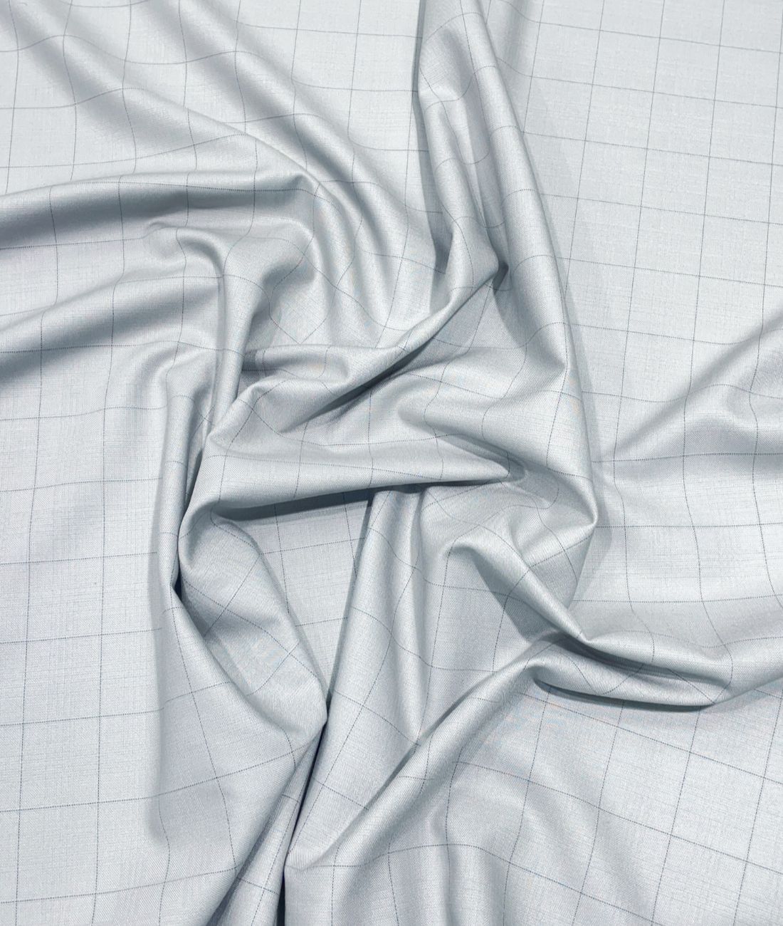 Italian Channel Light Grey Soft Feel Suiting Fabric - Tepchi Men