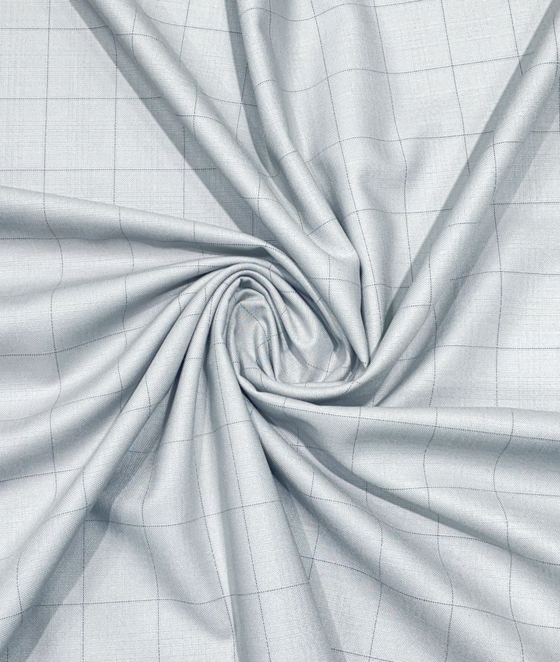 Italian Channel Light Grey Soft Feel Suiting Fabric - Tepchi Men