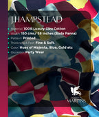 J.Hampstead Abstract Luxury 2 Ply Giza Cotton Fabric - Tepchi Men