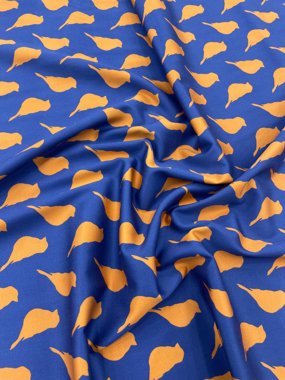 J.Hampstead Bird Print Luxury Giza Cotton Fabric for Men's Shirt - Tepchi Men