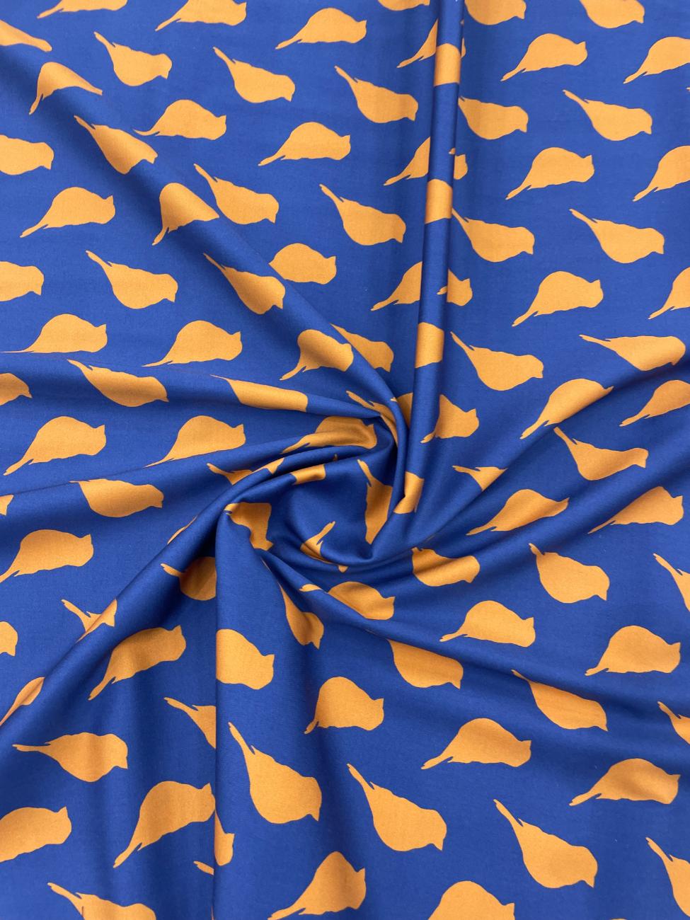 J.Hampstead Bird Print Luxury Giza Cotton Fabric for Men's Shirt - Tepchi Men