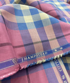 J.Hampstead Checks Luxe Edition Giza Cotton Fabric - Tepchi Men