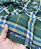 J.Hampstead Checks Luxe Edition Giza Cotton Fabric - Tepchi Men