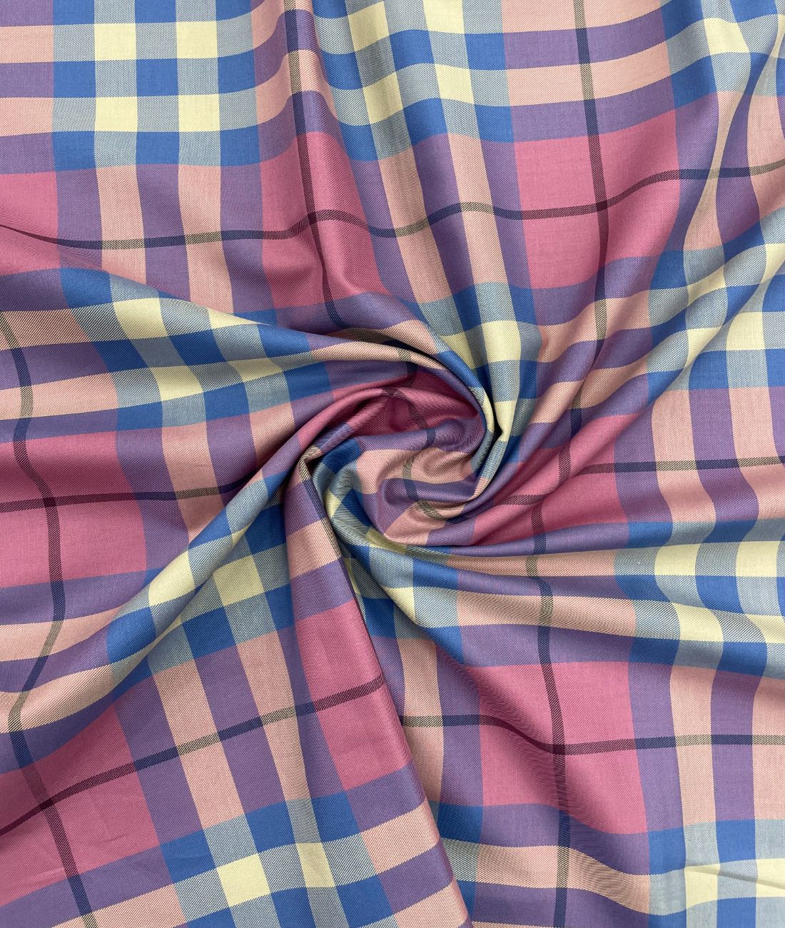J.Hampstead Checks Luxe Edition Giza Cotton Fabric - Tepchi Men